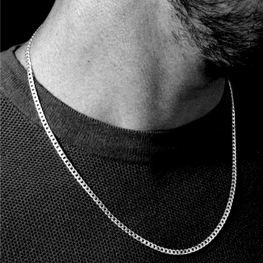 Mens Necklace - Silver - 6430