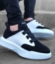 Mens Sneakers - Black White - 0160