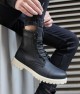 Mens Boots - Black White - 022