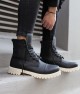 Mens Boots - Black White - 022