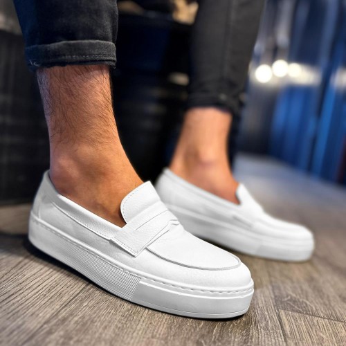 Mens Loafer - White - 400