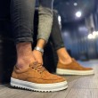 Mens Casual Shoes - Tan Suede - T12