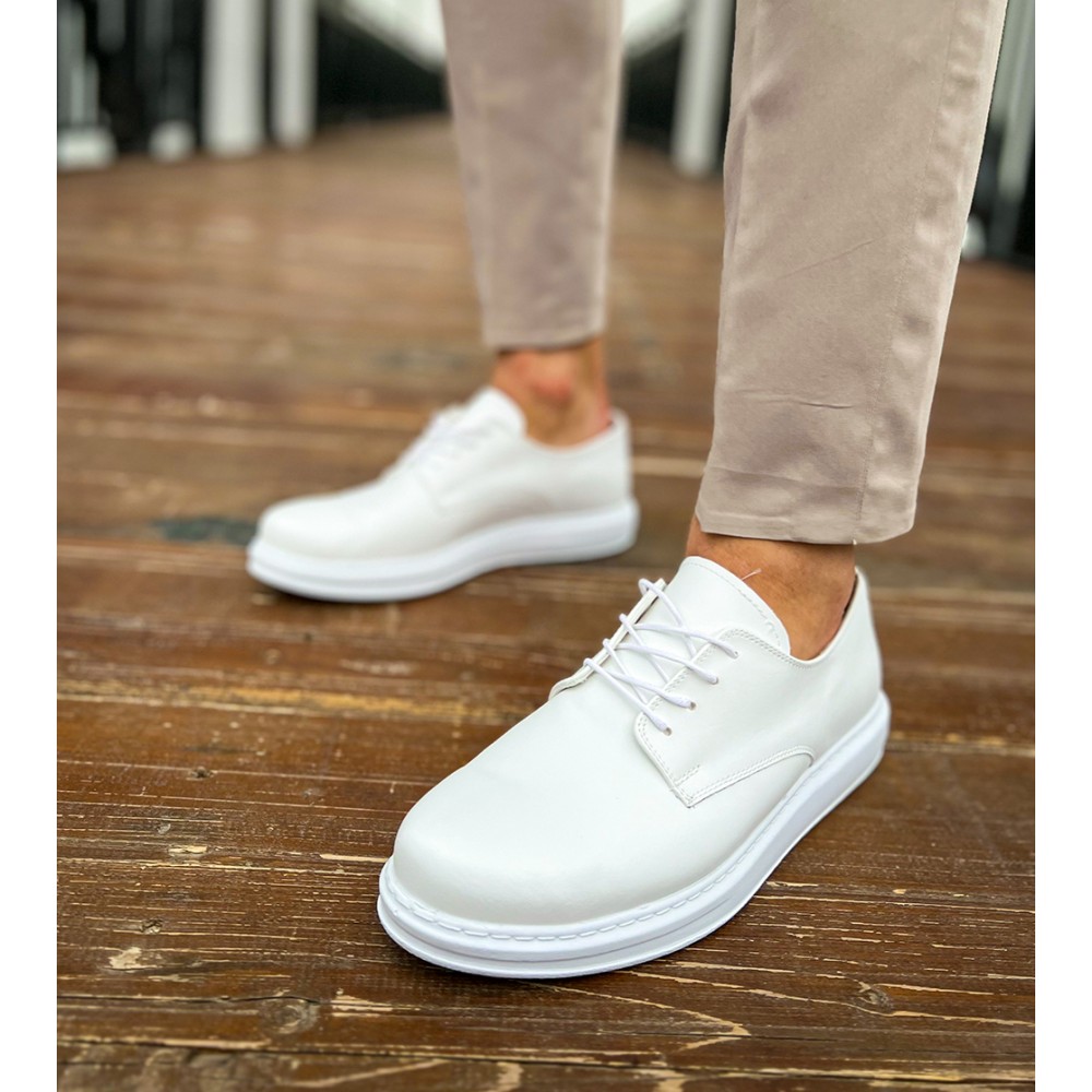 Mens Classic Shoes - White  - 003