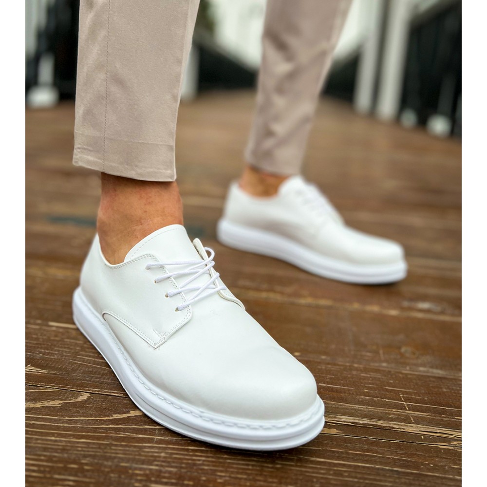 Mens Classic Shoes - White  - 003