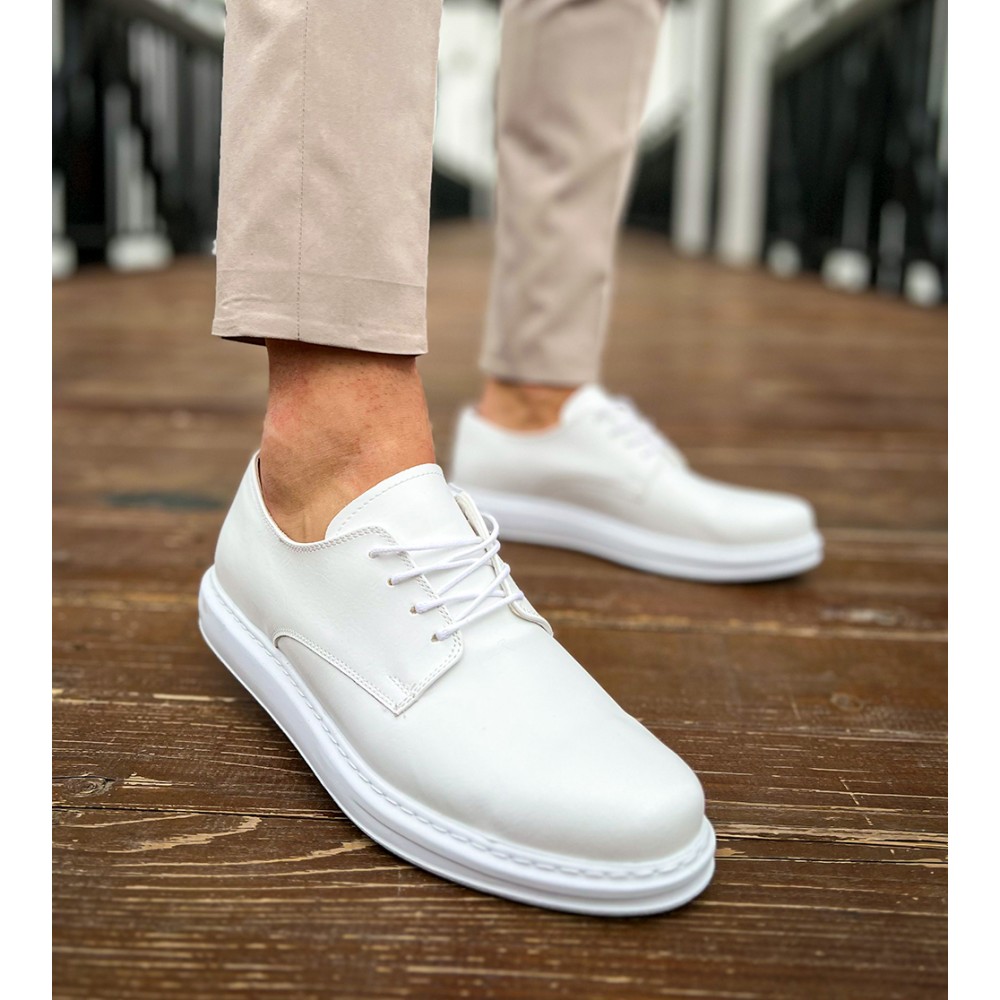 Mens Classic Shoes - White  - 003