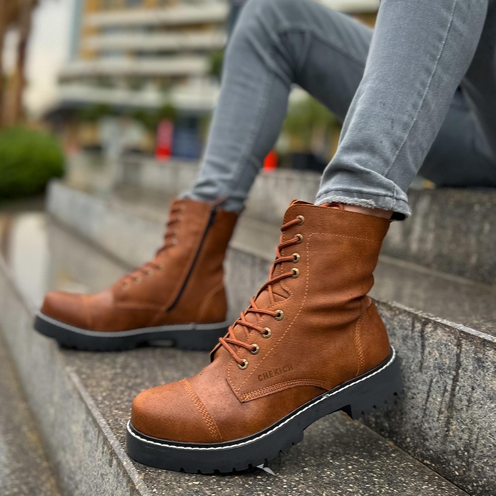 Mens Boots - Tan - 009