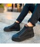 Mens High Top Sneakers - Black - 167