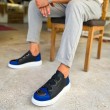 Mens Sneakers - Black Sax Blue - 251