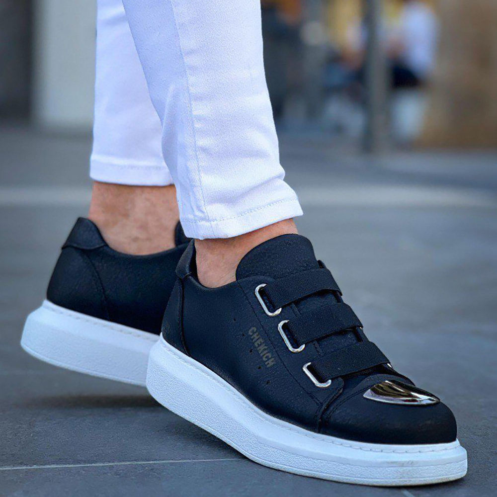 Mens Sneakers - Black White - 251