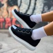 Womens Sneakers - Black White - 251