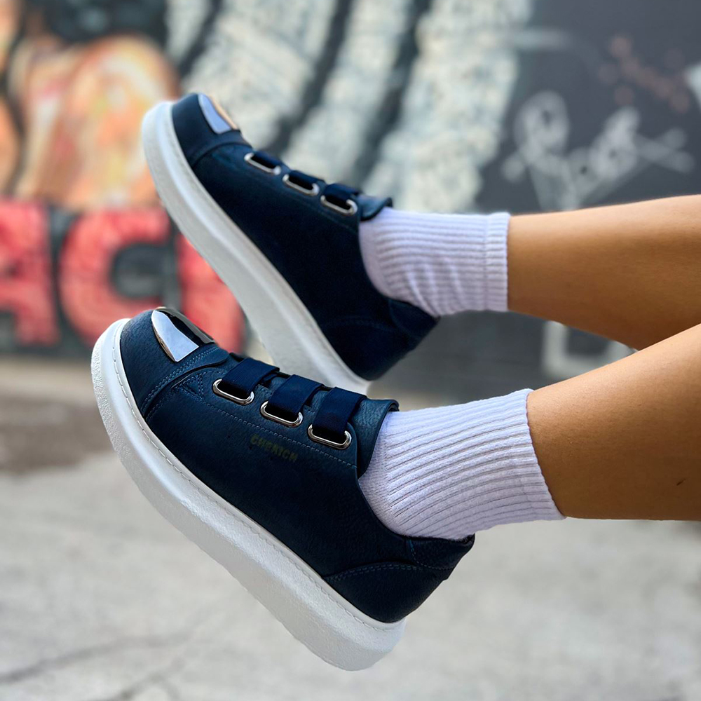 Womens Sneakers - Navy Blue - 251