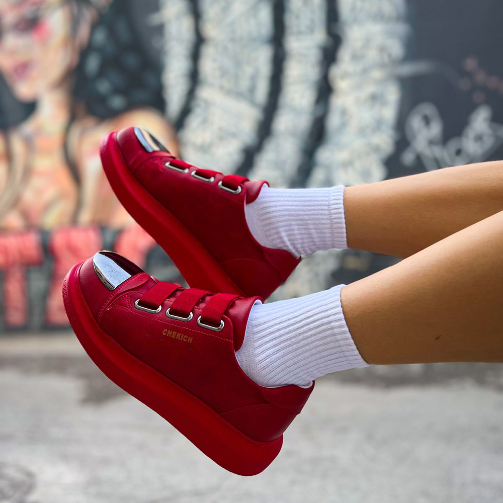 Womens Sneakers - Red - 251