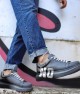 Mens Sneakers - Gray White Yes Painted - 254