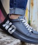 Mens Sneakers - Gray White Yes Painted - 254