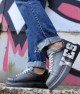 Mens Sneakers - Gray White Yes Painted - 254