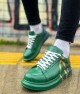 Mens Sneakers - Green Yellow Painted - 254