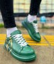 Mens Sneakers - Green Yellow Painted - 254