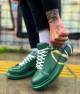 Mens Sneakers - Green Yellow Painted - 254