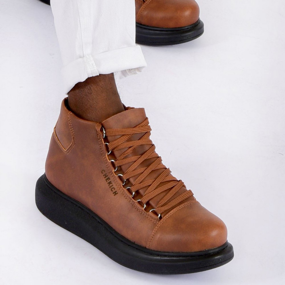 Men’s Boots - Tan Black - Enzo