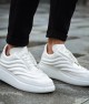 Mens Sneakers - White Patent Leather - 295