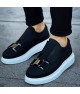 Mens Sneakers - Black White - 297