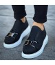 Mens Sneakers - Black White - 297