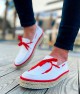 Mens Espadrilles - White Red - 311